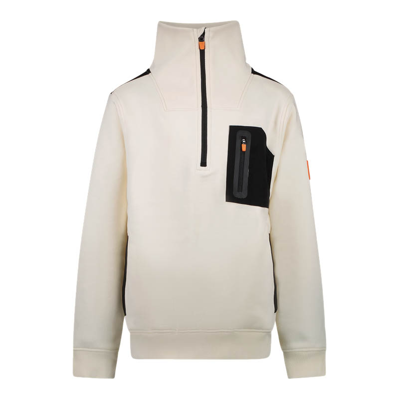 Cars Jeans Barran Sw Zip Off White Jongens Trui - Maat 176