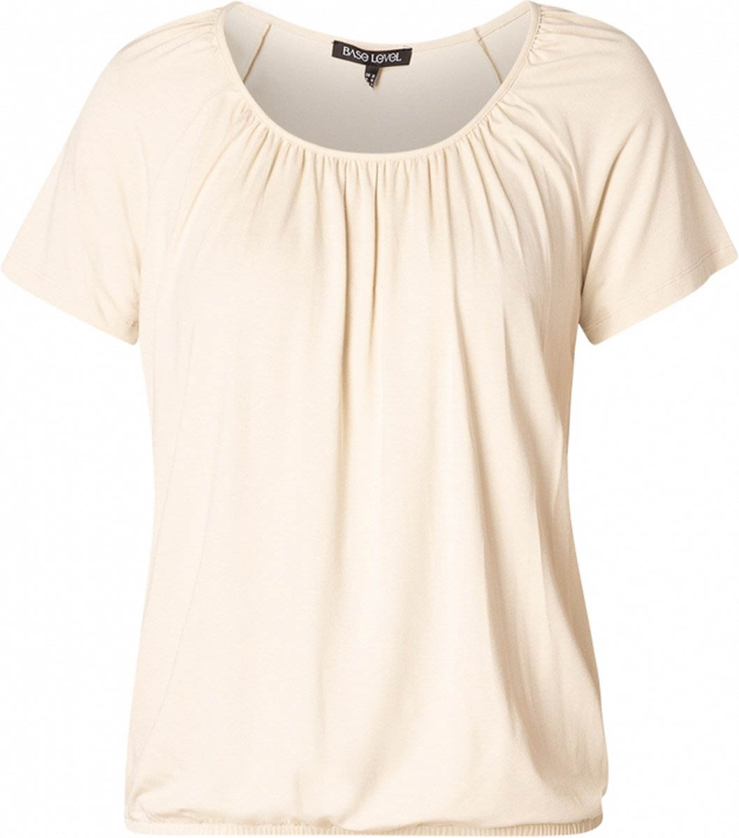 BASE LEVEL Yona Jersey Shirt - Light Beige - maat 48