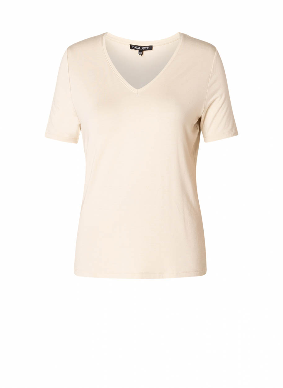 BASE LEVEL Yanic Jersey Shirt - Light Beige - maat 48