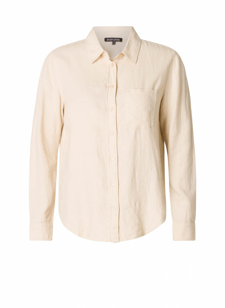 BASE LEVEL Yael Shirts - Light Beige - maat 44