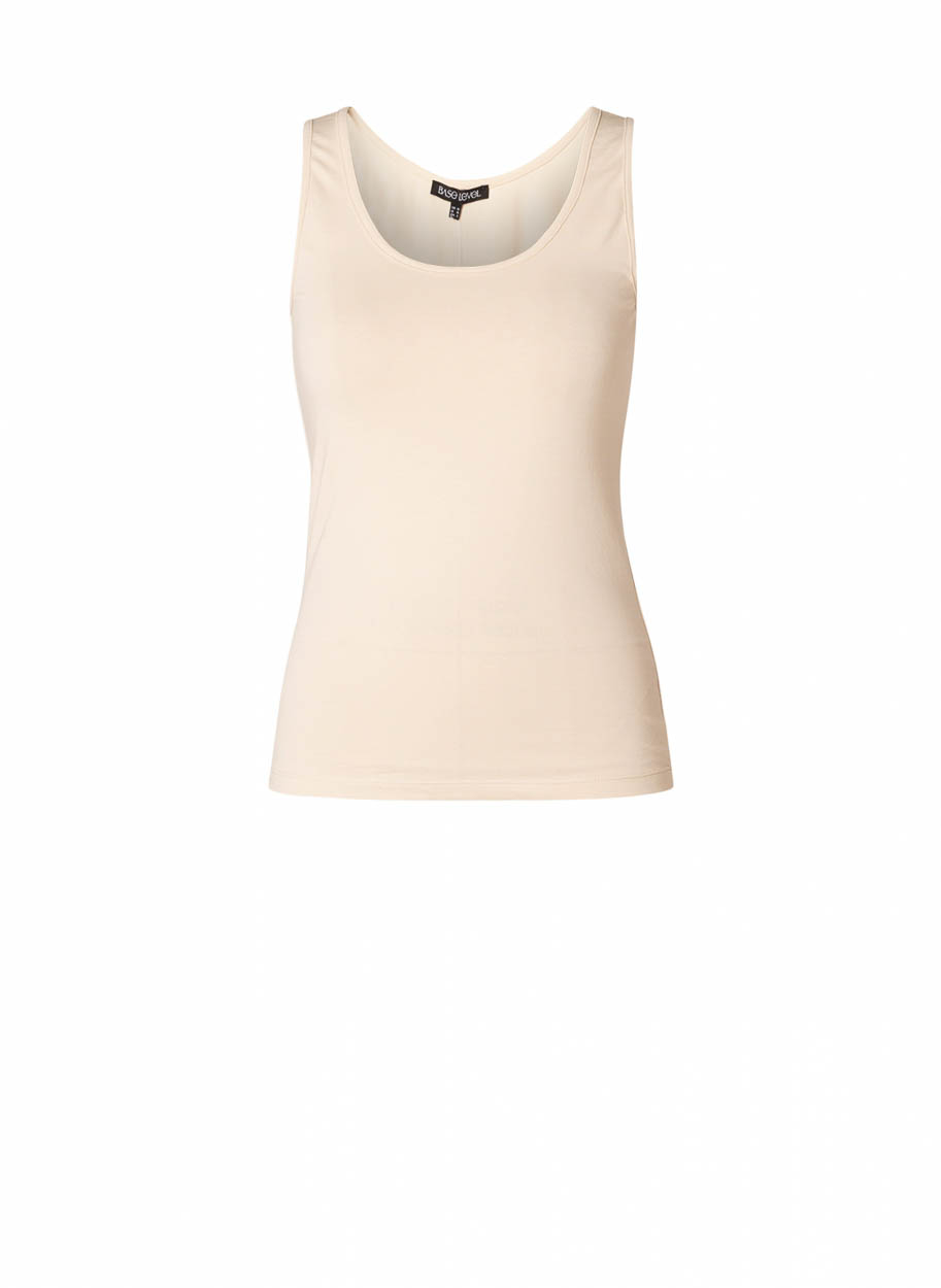 BASE LEVEL Yippie Top - Light Beige - maat 44