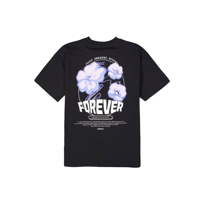 Garcia A52602_girls T-shirt ss 1755-off black | Freewear A52602_girls T-shirt ss - www.freewear.nl - Freewear