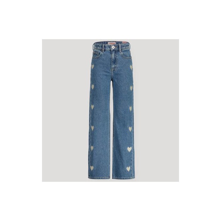 Vingino Ki Cato Heart Jeans Light Vintage | Freewear Ki Cato Heart Jeans - www.freewear.nl - Freewear
