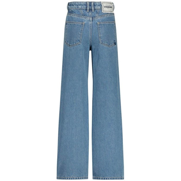 Vingino Cato Bow Jeans Mid Blue Wash | Freewear Cato Bow Jeans - www.freewear.nl - Freewear