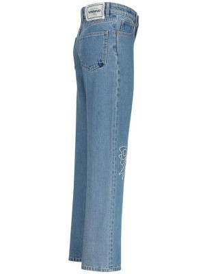Vingino Cato Bow Jeans Mid Blue Wash | Freewear Cato Bow Jeans - www.freewear.nl - Freewear