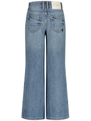 Vingino Cassie Bow Jeans pant Blue Vintage | Freewear Cassie Bow Jeans pant - www.freewear.nl - Freewear