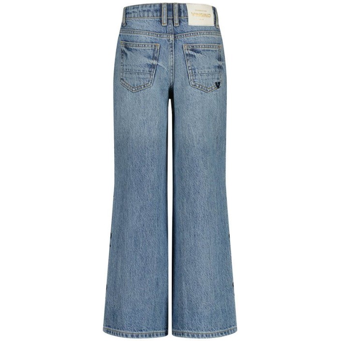 Vingino Cassie Bow Jeans pant Blue Vintage | Freewear Cassie Bow Jeans pant - www.freewear.nl - Freewear