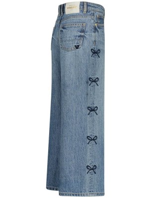 Vingino Cassie Bow Jeans pant Blue Vintage | Freewear Cassie Bow Jeans pant - www.freewear.nl - Freewear