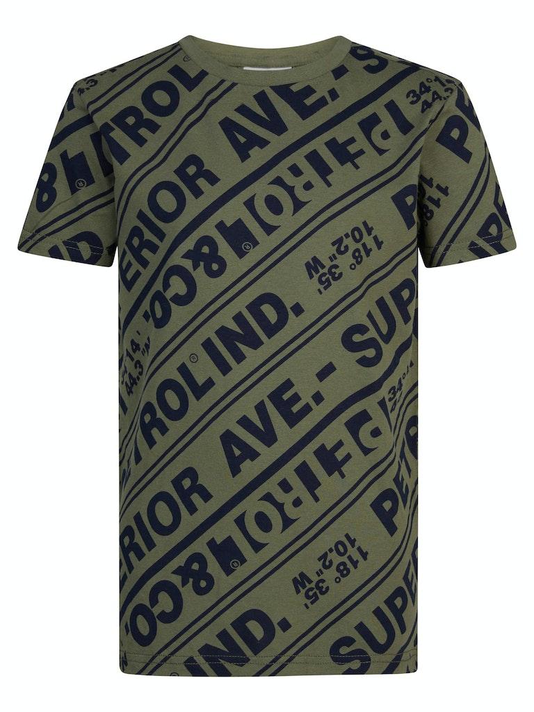 Petrol Industries - Jongens Logoprint T-shirt boys - Groen - Maat 116
