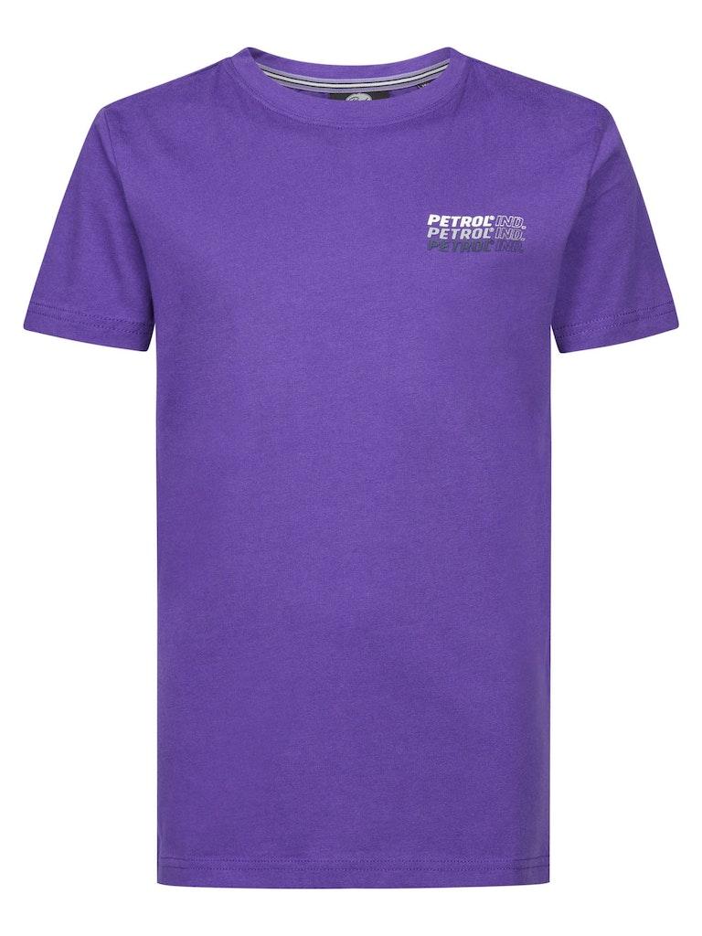 Petrol Industries - Jongens Logo T-shirt - Paars - Maat 164