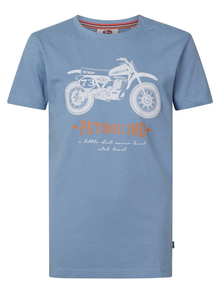 Petrol Industries - Jongens Logoprint T-shirt - Blauw - Maat 152