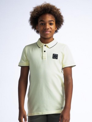 Petrol Industries Boys Polo Short Sleeve Lemon Yellow | Freewear Boys Polo Short Sleeve - www.freewear.nl - Freewear