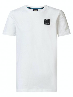 Petrol Industries Boys T-Shirt SS Round Neck Bright White | Freewear Boys T-Shirt SS Round Neck - www.freewear.nl - Freewear