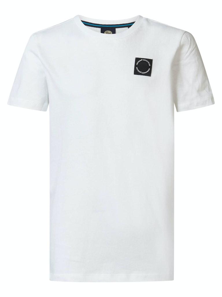 Petrol Industries - Jongens Logo T-shirt Sunkissed - Wit - Maat 140