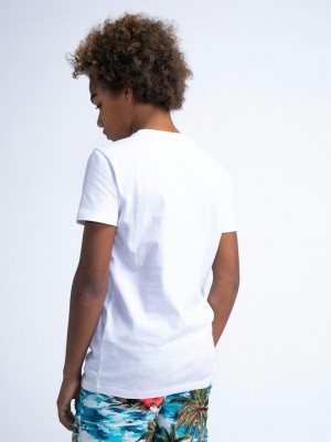 Petrol Industries Boys T-Shirt SS Round Neck Bright White | Freewear Boys T-Shirt SS Round Neck - www.freewear.nl - Freewear