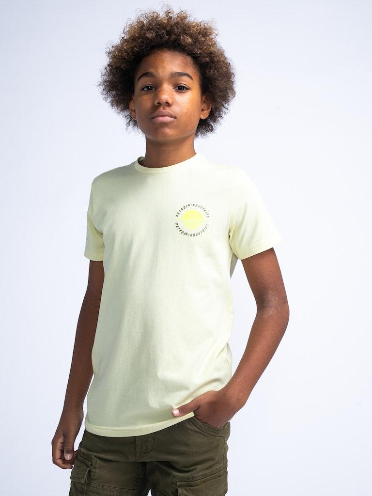 Petrol Industries - Jongens Backprint T-shirt Glassy - Geel - Maat 116