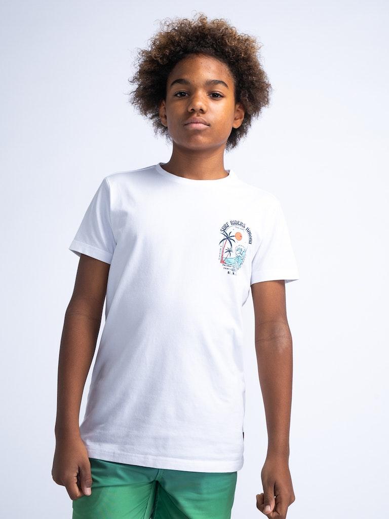 Petrol Industries - Jongens Artwork T-shirt Beachy - Wit - Maat 176