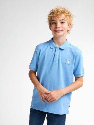 Petrol Industries Boys Polo Short Sleeve Cool Blue | Freewear Boys Polo Short Sleeve - www.freewear.nl - Freewear