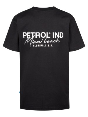 Petrol Industries Boys T-Shirt SS Classic Print Black | Freewear Boys T-Shirt SS Classic Print - www.freewear.nl - Freewear