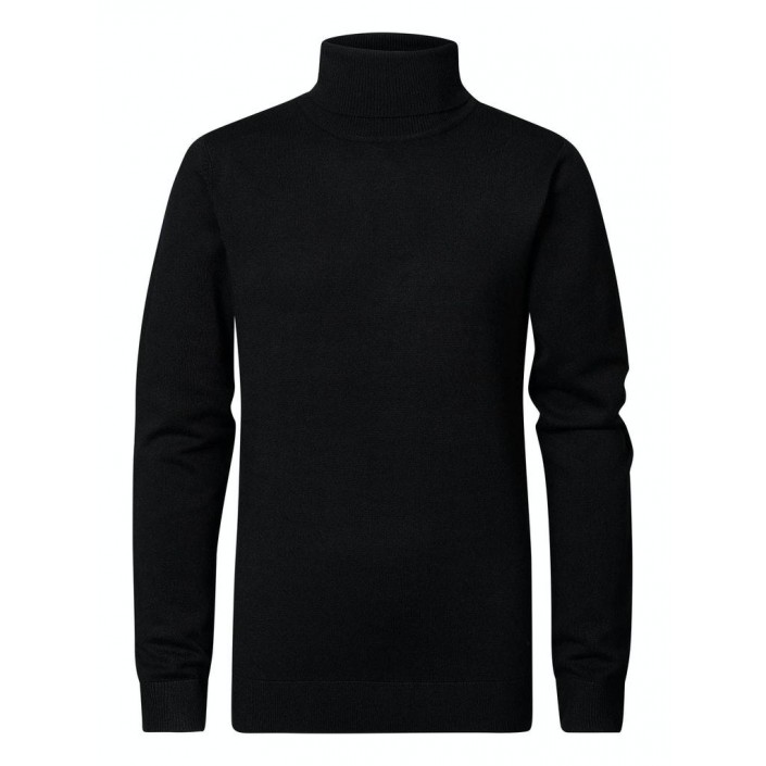 Petrol Industries Boys Knitwear Collar Basic Black | Freewear Boys Knitwear Collar Basic - www.freewear.nl - Freewear