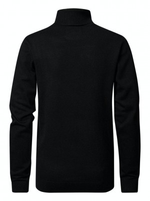 Petrol Industries Boys Knitwear Collar Basic Black | Freewear Boys Knitwear Collar Basic - www.freewear.nl - Freewear