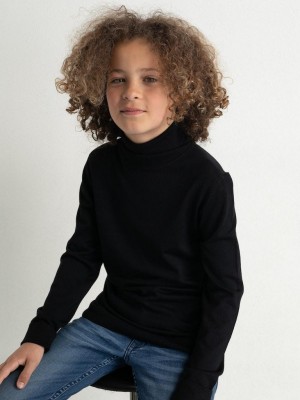 Petrol Industries Boys Knitwear Collar Basic Black | Freewear Boys Knitwear Collar Basic - www.freewear.nl - Freewear