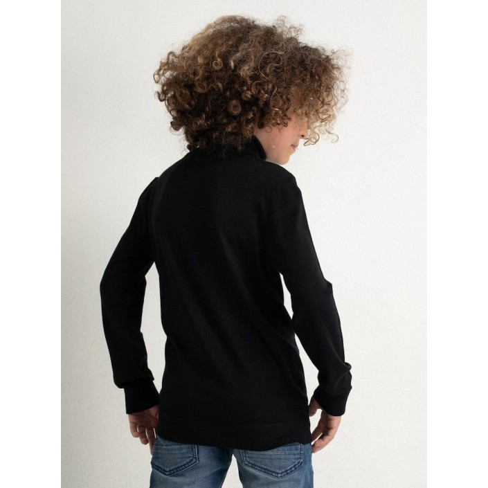 Petrol Industries Boys Knitwear Collar Basic Black | Freewear Boys Knitwear Collar Basic - www.freewear.nl - Freewear