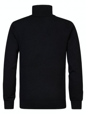 Petrol Industries Boys Knitwear Collar Basic Dark Black | Freewear Boys Knitwear Collar Basic - www.freewear.nl - Freewear