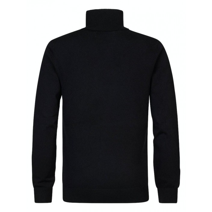 Petrol Industries Boys Knitwear Collar Basic Dark Black | Freewear Boys Knitwear Collar Basic - www.freewear.nl - Freewear