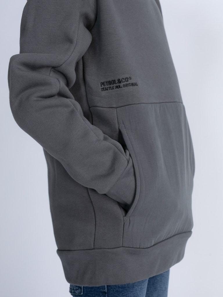 Petrol Industries - Jongens Casual Hoodie Mount Prospect - Grijs - Maat 176