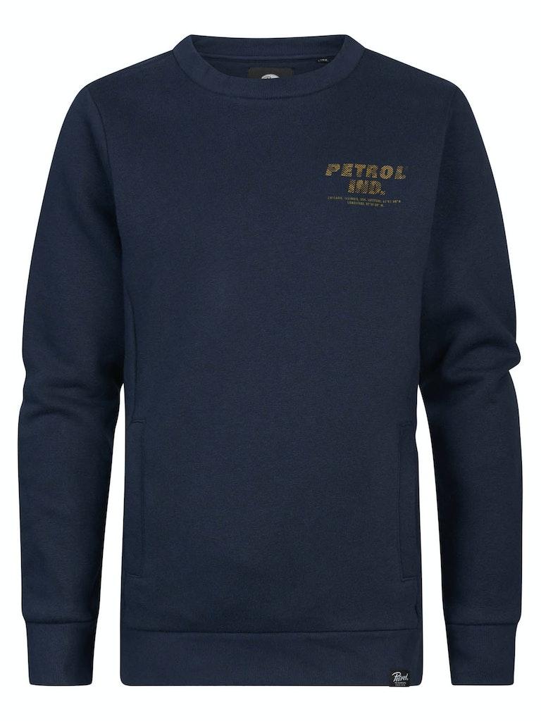 Petrol Industries - Jongens Logo Sweater - Blauw - Maat 164