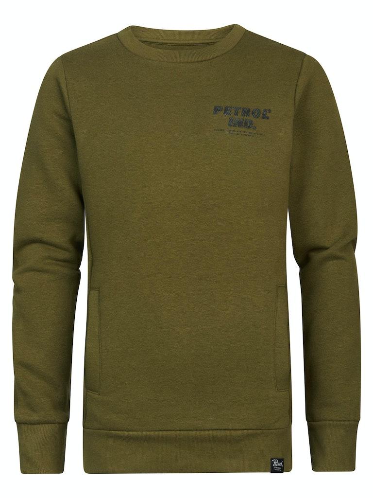 Petrol Industries - Jongens Logo Sweater - Groen - Maat 140