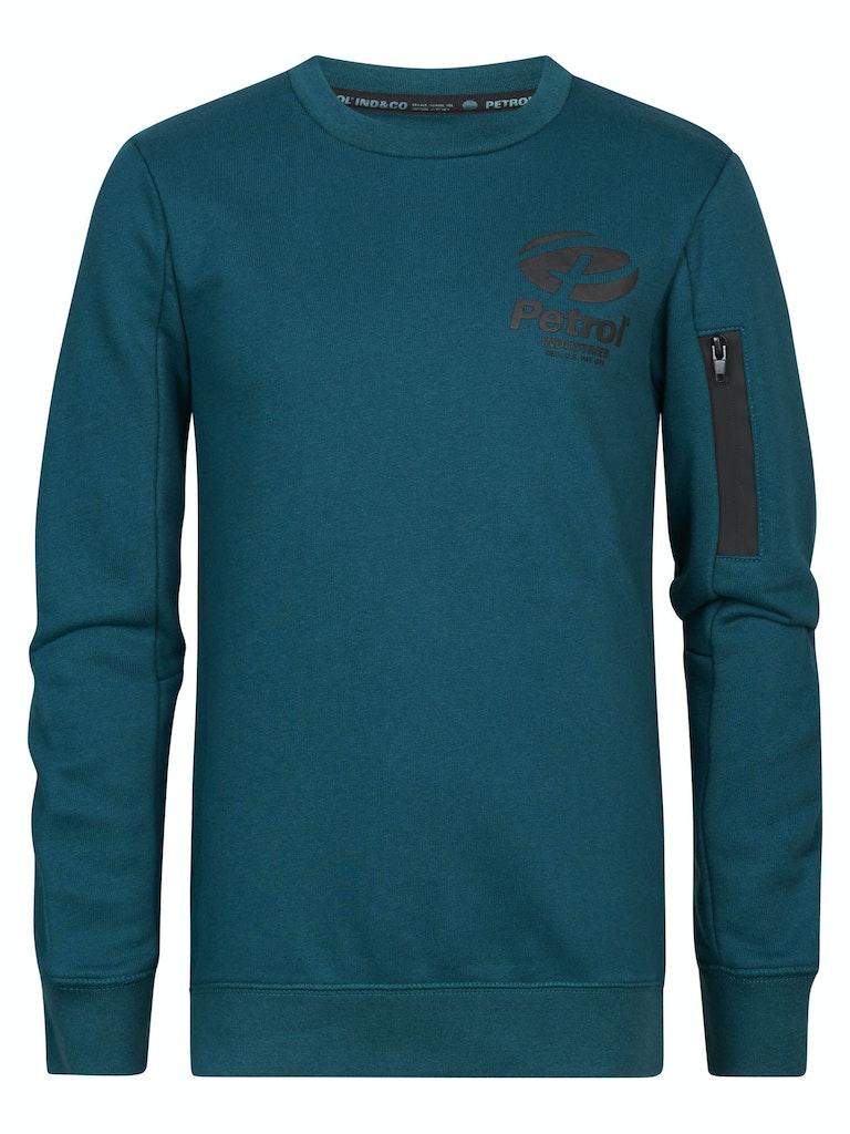 Petrol Industries Logo Sweater Negiliq Dark Cyaan - 164