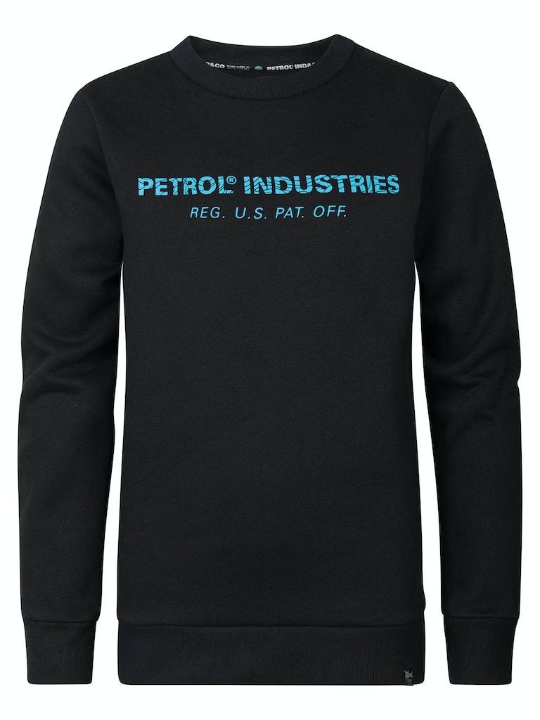 Petrol Industries - Jongens Logo Sweater DeKalb - Zwart - Maat 140