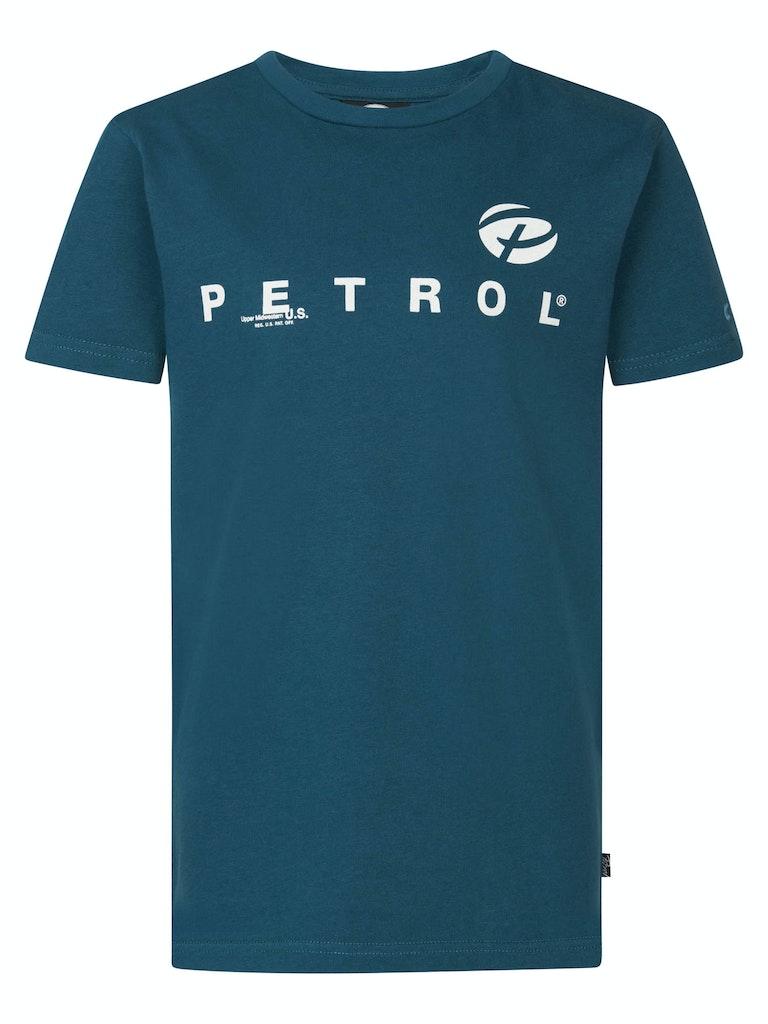 Petrol Industries Logo T-Shirt Castner Dark Cyaan - 152