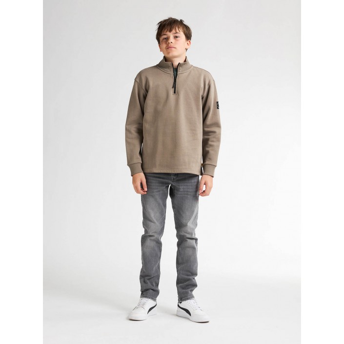Petrol Industries Boys Sweater Collar Dusty Brown | Freewear Boys Sweater Collar - www.freewear.nl - Freewear