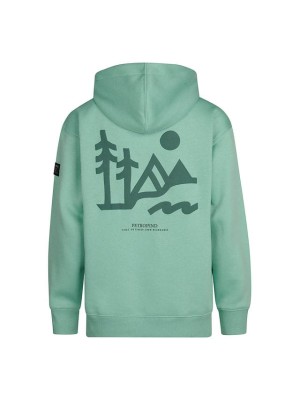Petrol Industries Boys Sweater Hooded Green Smoke | Freewear Boys Sweater Hooded - www.freewear.nl - Freewear
