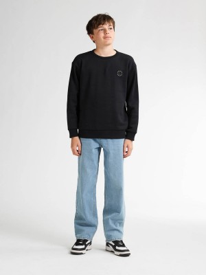 Petrol Industries Boys Sweater Round Neck Deep Black | Freewear Boys Sweater Round Neck - www.freewear.nl - Freewear