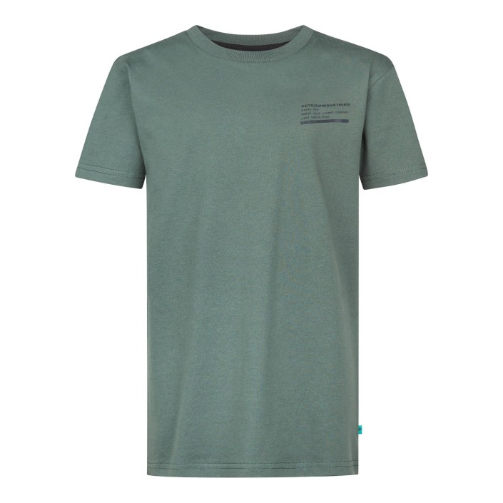 Petrol Industries Boys T-Shirt SS Classic Print Green Smoke | Freewear Boys T-Shirt SS Classic Print - www.freewear.nl - Freewear