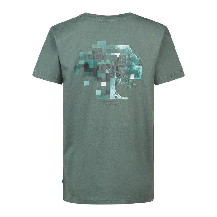 Petrol Industries Boys T-Shirt SS Classic Print Green Smoke | Freewear Boys T-Shirt SS Classic Print - www.freewear.nl - Freewear