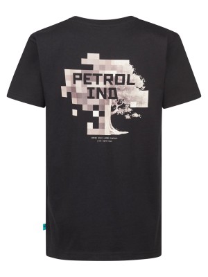 Petrol Industries Boys T-Shirt SS Classic Print Deep Black | Freewear Boys T-Shirt SS Classic Print - www.freewear.nl - Freewear