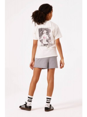 Garcia B52403_girls T-shirt ss 53-off white | Freewear B52403_girls T-shirt ss - www.freewear.nl - Freewear