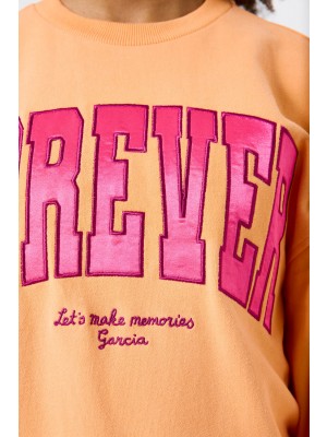 Garcia B52460_girls sweat 4017-coral kiss | Freewear B52460_girls sweat - www.freewear.nl - Freewear