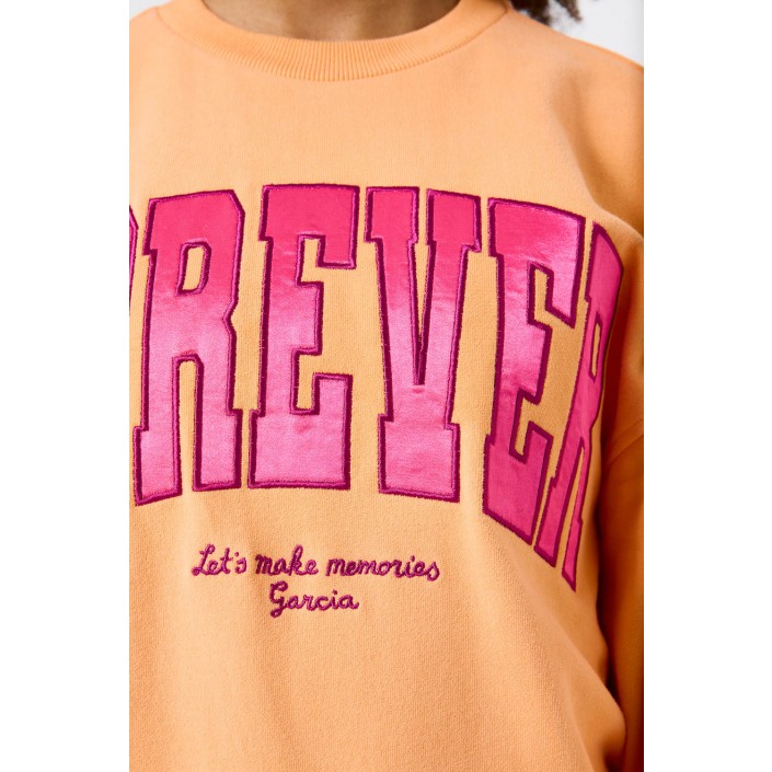 Garcia B52460_girls sweat 4017-coral kiss | Freewear B52460_girls sweat - www.freewear.nl - Freewear