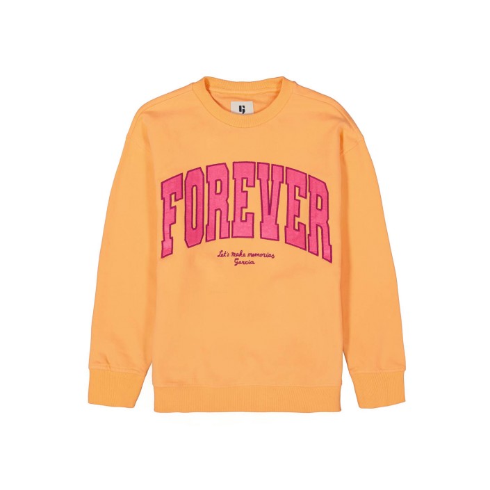Garcia B52460_girls sweat 4017-coral kiss | Freewear B52460_girls sweat - www.freewear.nl - Freewear