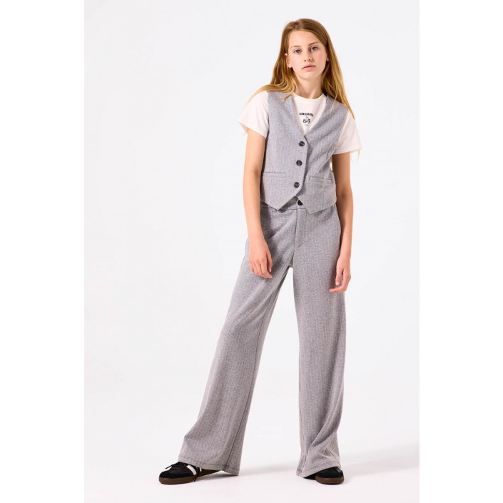 Garcia B52526_girls pants 123-mid grey melee | Freewear B52526_girls pants - www.freewear.nl - Freewear