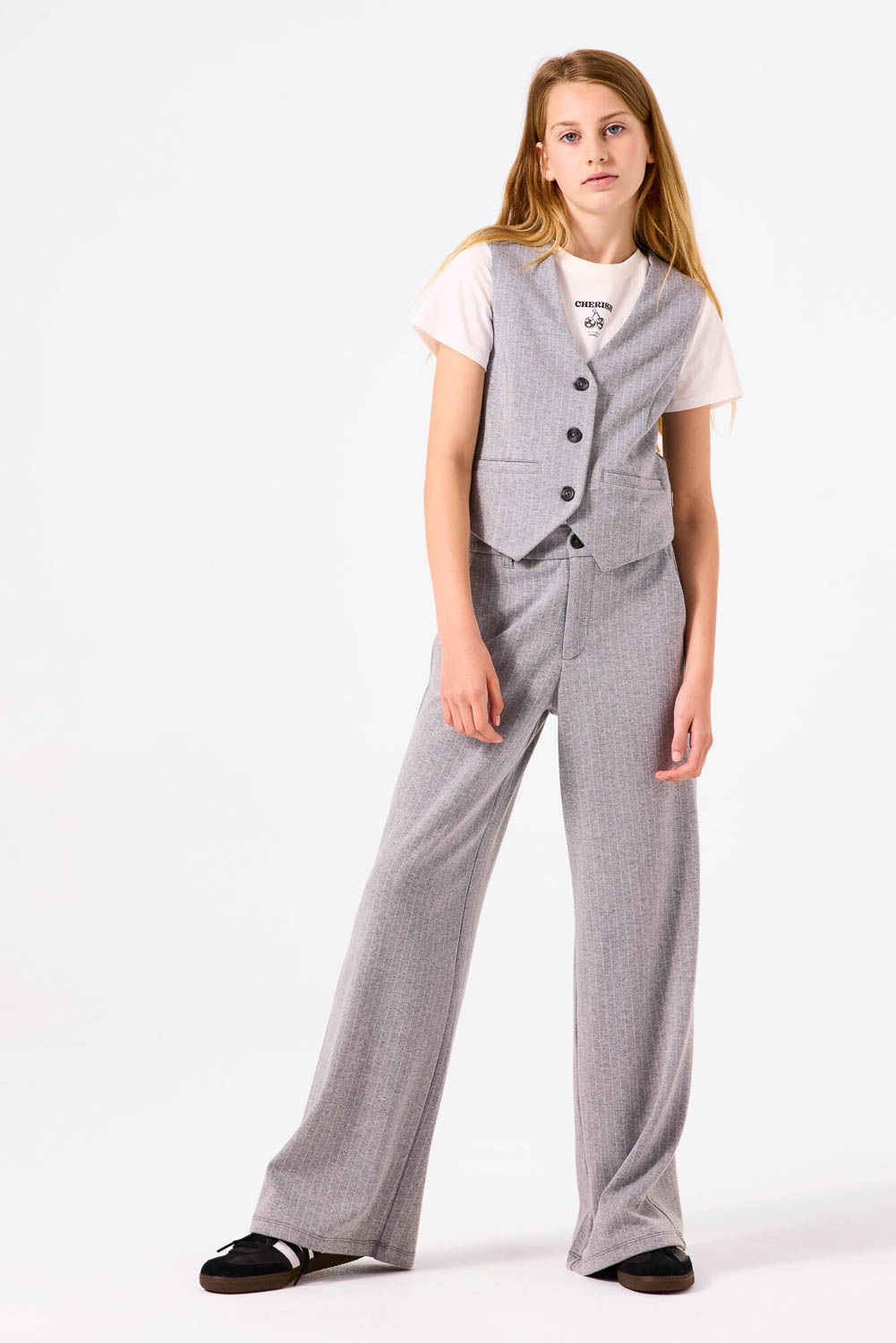 GARCIA B52526 Meisjes Straight Fit Broek Grijs - Maat 128