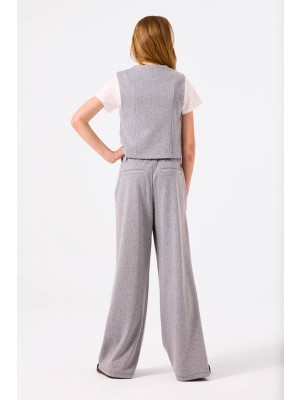 Garcia B52526_girls pants 123-mid grey melee | Freewear B52526_girls pants - www.freewear.nl - Freewear