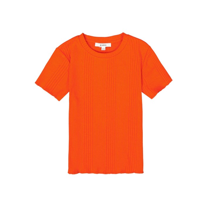 Garcia C52602_girls T-shirt ss 6095-manderin red | Freewear C52602_girls T-shirt ss - www.freewear.nl - Freewear