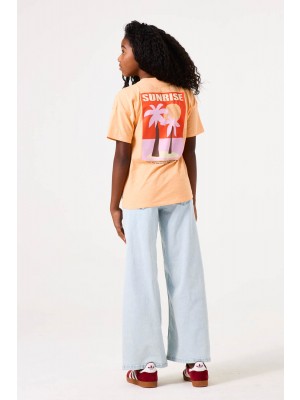 Garcia C52606_girls T-shirt ss 4017-coral kiss | Freewear C52606_girls T-shirt ss - www.freewear.nl - Freewear